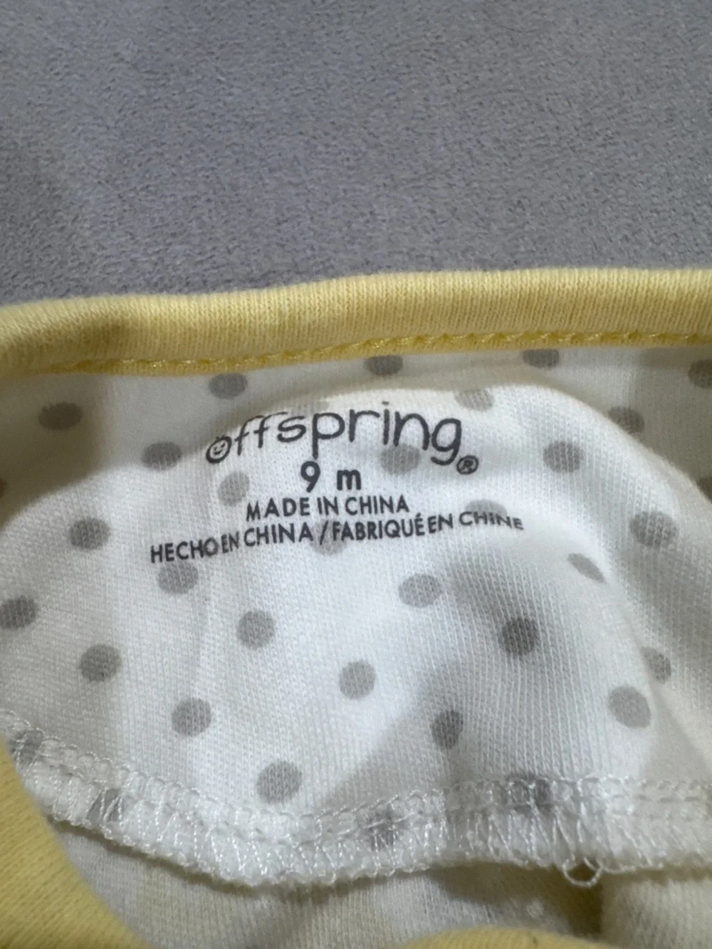 Offspring baby girl size 9 Months one piece Footie